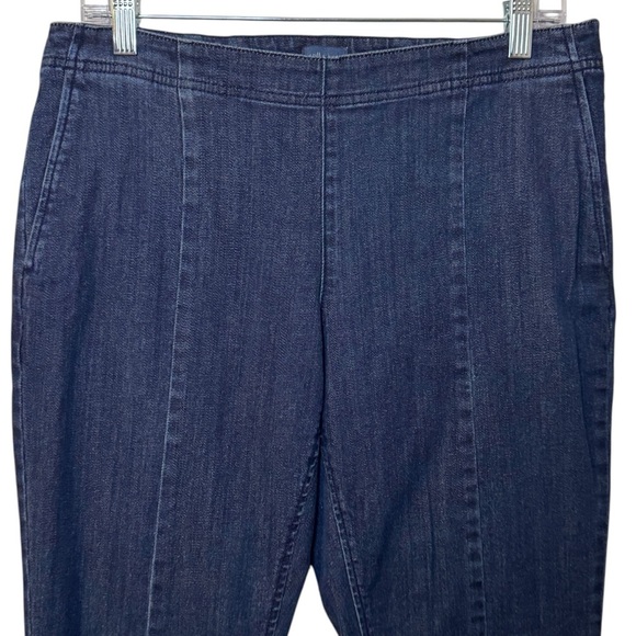 J Jill Denim Authentic Fit Front Slit Ankle Jeans Womens 10 with side zip - Picture 2 of 12